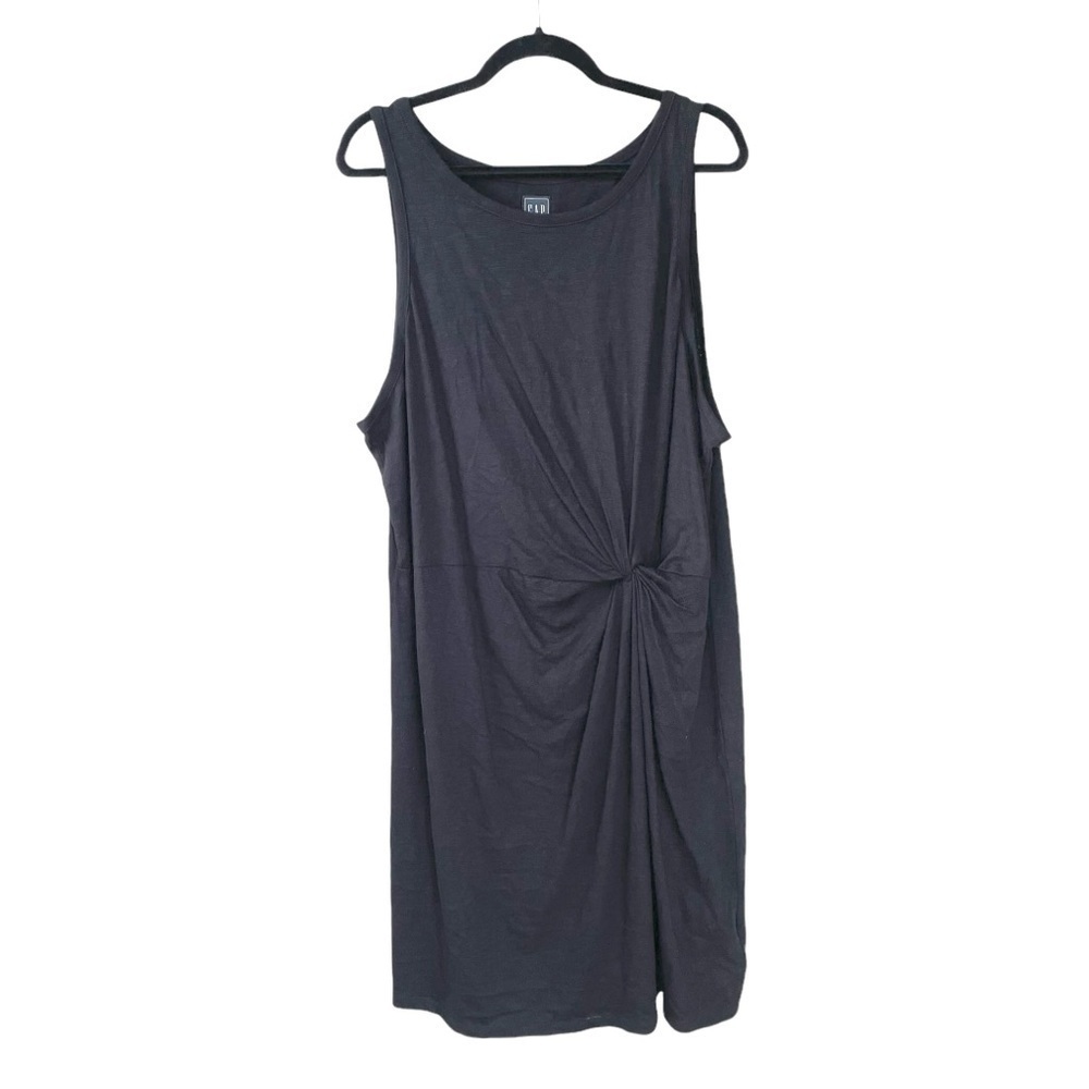 GAP Black Cotton Modal Sleeveless Midi Dress XXL